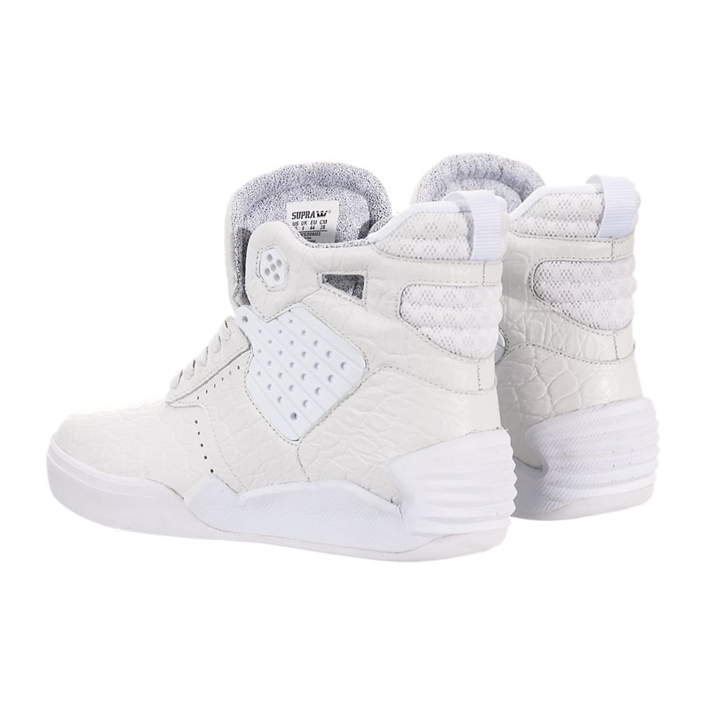 Baskets Montantes Supra SkyTop IV Blanche White/White-White Homme | ULC-84783895